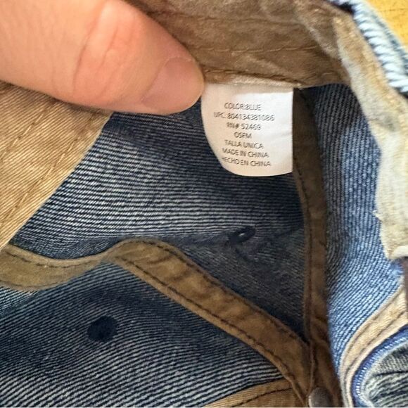 Casual Blue Denim Cap baseball hat adult adjustable preworn - Picture 3 of 10